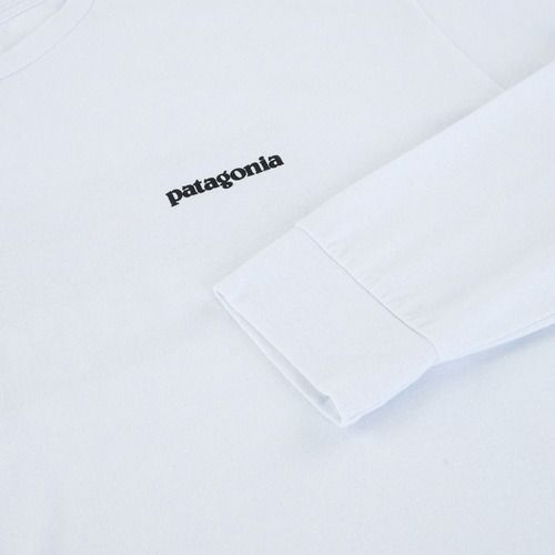 Pánské tričko Patagonia P-6 Logo Responsibili Longsleeve white