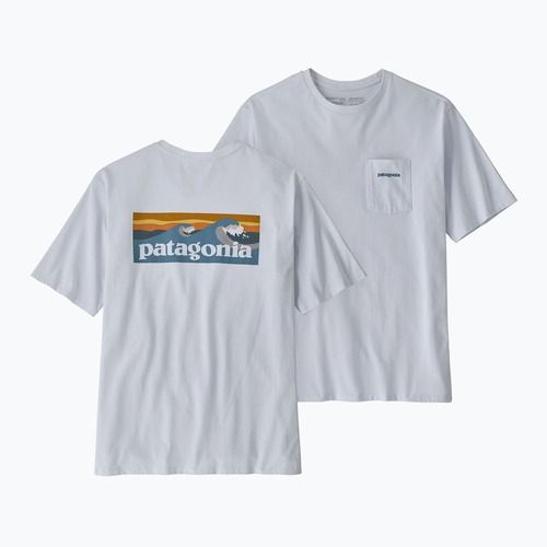 Pánské tričko Patagonia Boardshort Logo Pocket Responsibili white