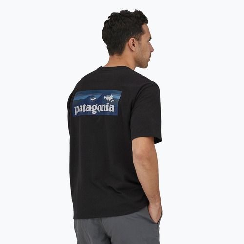 Pánské tričko Patagonia Boardshort Logo Pocket Responsibili ink black