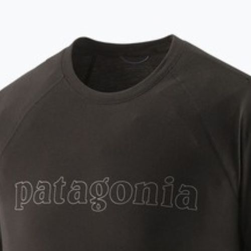 Pánské tričko Patagonia Capilene Cool Trail Graphic outline text logo/black