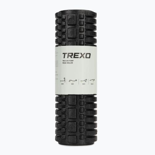 Masážní váleček TREXO Professional Trigger Points 45 cm czarny