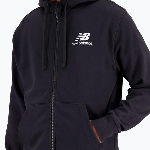Pánská mikina New Balance Essentials Stacked Logo French Terry black