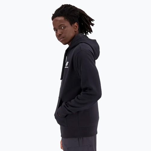 Pánská mikina New Balance Essentials Stacked Logo French Terry black