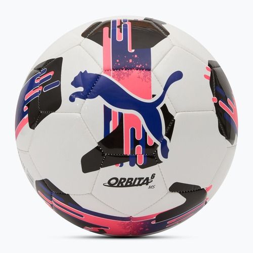 Fotbalový míč PUMA Orbit 6 MS fotbal puma white/lapis lazuli/sunset glow velikost 3