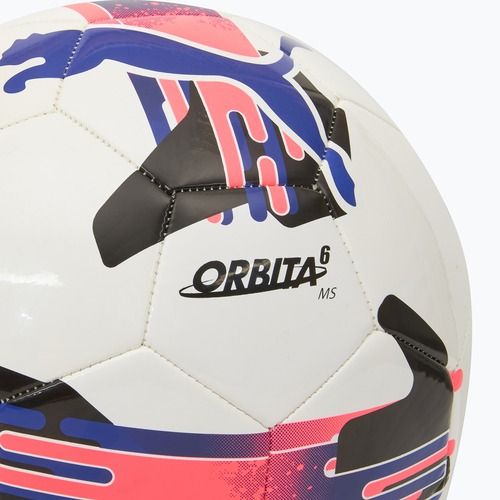Fotbalový míč PUMA Orbit 6 MS fotbal puma white/lapis lazuli/sunset glow velikost 4