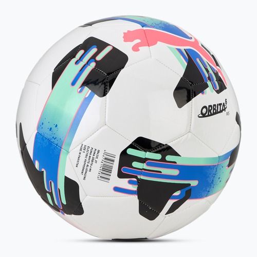 Fotbalový míč PUMA Orbita 6 MS fotbal puma white/bluemazing/electric peppermint velikost 5