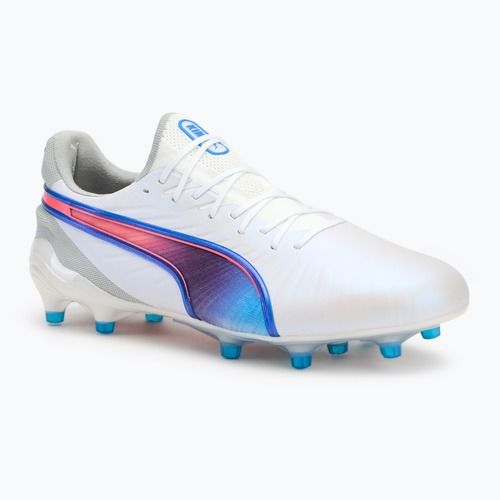 Kopačky PUMA King Ultimate FG/AG puma white/bluemazing/flat light grey/sunset glow
