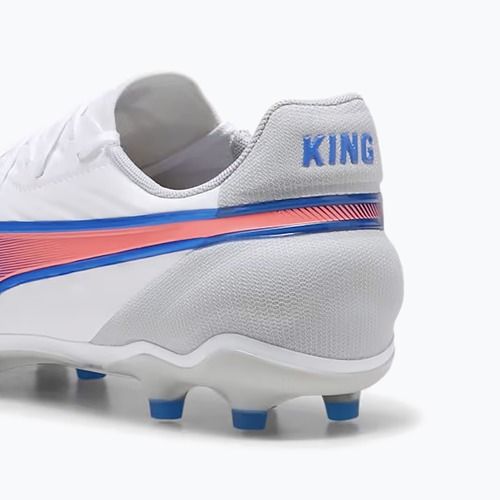 Kopačky PUMA King Match FG/AG puma white/bluemazing/flat light grey/sunset glow