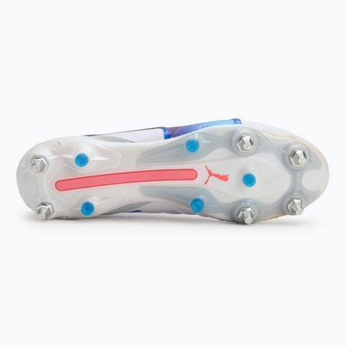 Pánské kopačky PUMA King Ultimate MxSG puma white/bluemazing/flat light grey/sunset glow