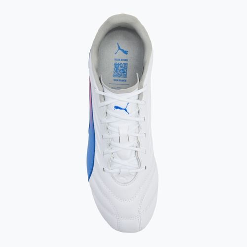 Pánské kopačky PUMA King Pro MxSG puma white/bluemazing/flat light grey/sunset glow