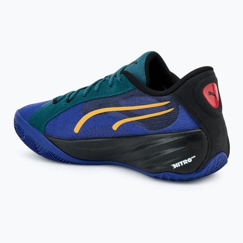 Pánské basketbalové boty PUMA All-Pro Nitro Crowd Craze lapis lazuli/cold green/puma black