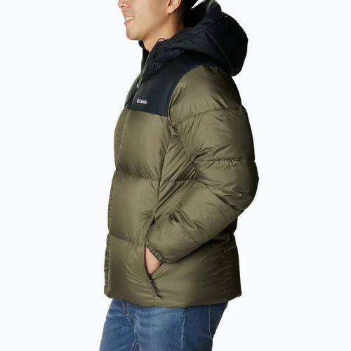 Pánská bunda  Columbia Puffect II Hooded stone green/ black