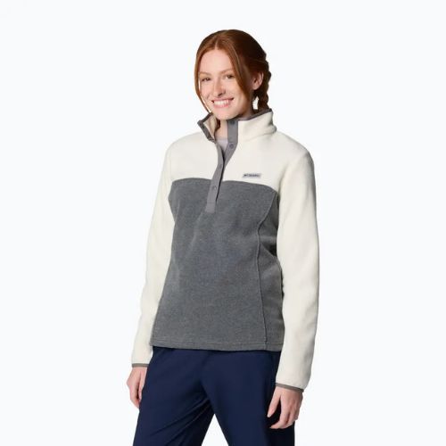 Dámská mikina Columbia Benton Springs 1/2 Snap city grey heather / chelk