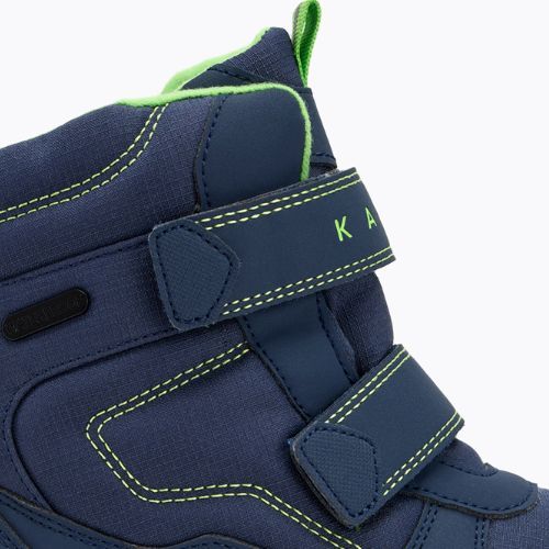 Dětské sněhule KADVA Snowey Mid WaterProof tmavě modrá/zelená