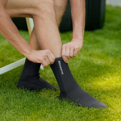 Neoprenové ponožky AQUASTIC Wintstick Socks 3 mm černé
