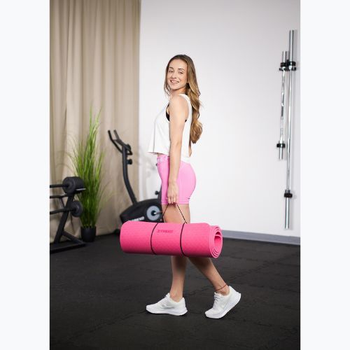 Fitness podložka TREXO TXO-B4Z002-PK 10 mm pink