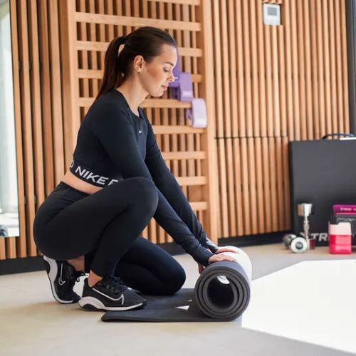 Fitness podložka TREXO TXO-B4Z002-CH 10 mm graphite