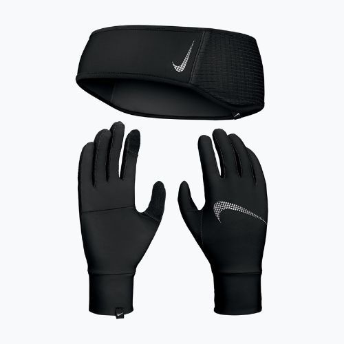 Dámský set čelenka a rukavice Nike Essential Running black/black/silver