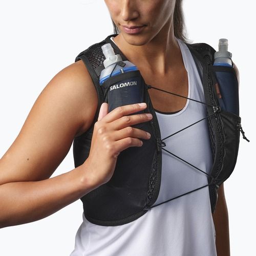 Dámská běžecká vesta Salomon Active Skin 4 black/metal