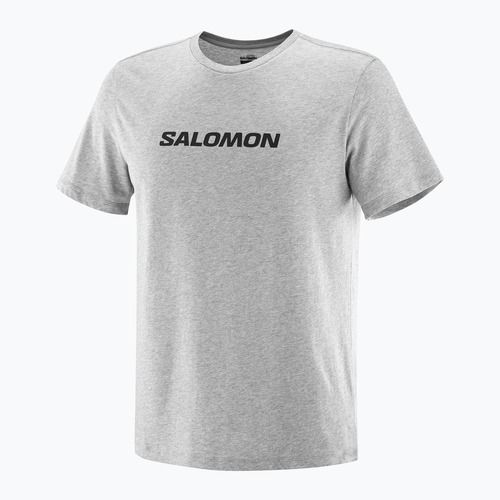 Pánské tričko  Salomon Logo Performance heather grey