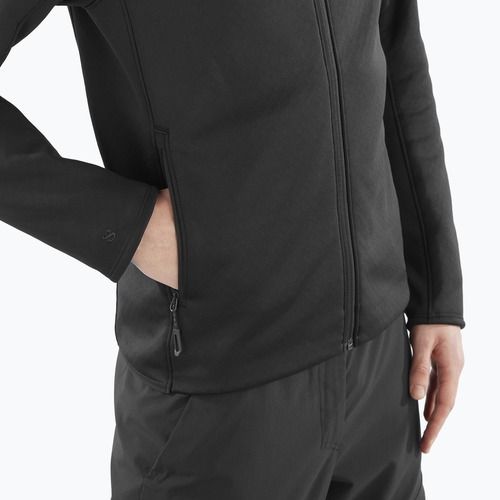 Pánská trekingová mikina Salomon Essential Midwarm Hd deep black
