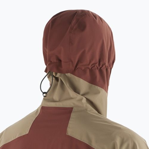 Pánská bunda do deště Salomon Outerpath Pro rum raisin/shitake