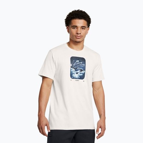 Pánské tričko Under Armour Curry Hvyweight Trend white clay/black
