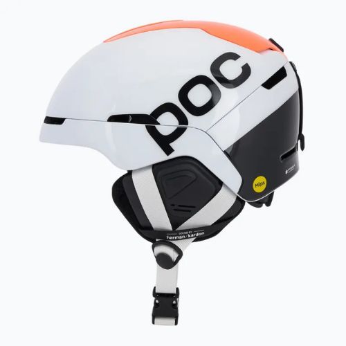 Lyžařská helma POC Obex Connect hydrogen white/fluorescent orange avip