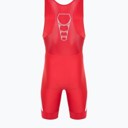 Pánská kombinéza Nike Grappler Elite Singlet scarlet/white