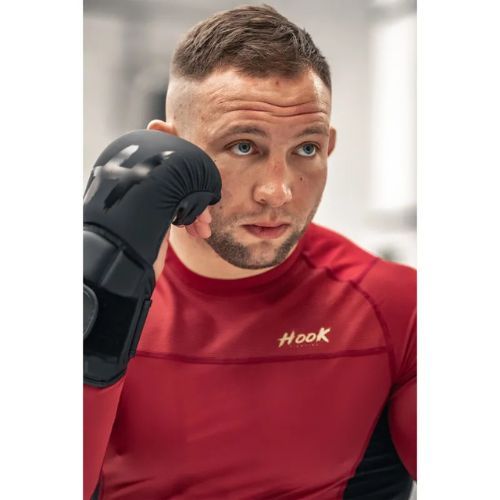 Pánský Rashguard Longsleeve HOOK FIGHTING Base red 