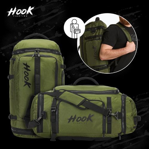 Batoh HOOK FIGHTING Camp 2v1 Duffel Bag 41 l green