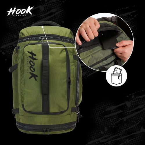 Batoh HOOK FIGHTING Training 2v1 Duffel Bag 30 l green