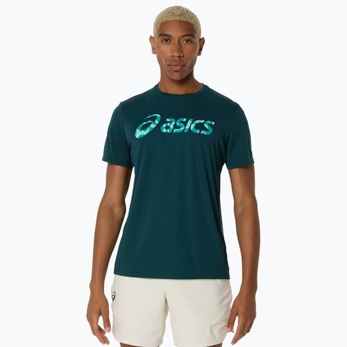 Pánské tenisové tričko ASICS Match Seasonal Graphic Tee saxon green