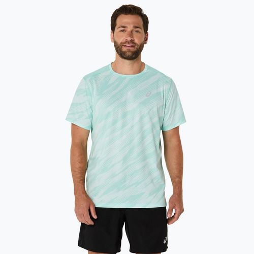 Pánské běžecké tričko ASICS Core All Over Print SS Top oasis green