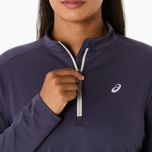 Dámské běžecké tričko Longsleeve ASICS Icon 1/2 Zip LS Top indigo fog
