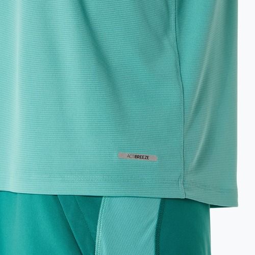 Pánské běžecké tričko longsleeve ASICS Road Lite-Show 1/2 Zip light teal