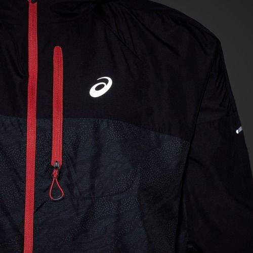 Pánská běžecká bunda ASICS Fujitrail Packable performance black/carrier grey