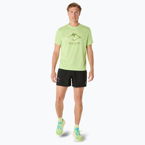 Pánské běžecké tričko ASICS Fujitrail Logo  lime green/huddle yellow/cactus
