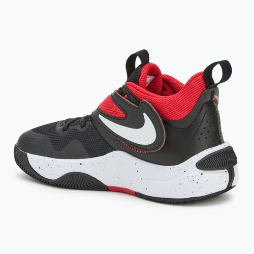 Dětské basketbalové boty Nike Team Hustle D11 black/white/university red