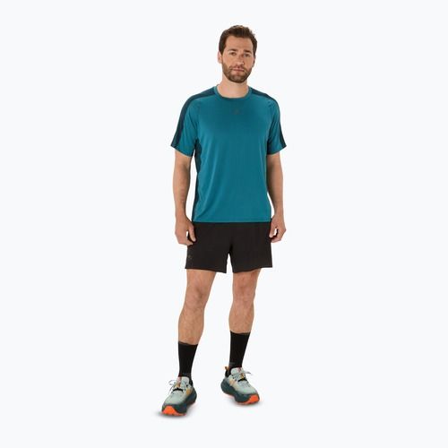 Pánské běžecké tričko ASICS Fujitrail Elite Top atlantis blue/saxon green