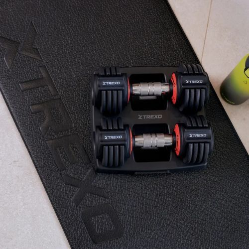 Nastavitelná sada činek TREXO 2 x 5,75 kg black