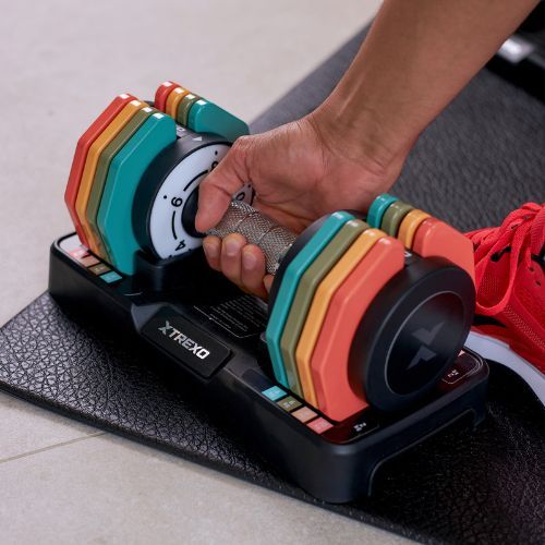 Nastavitelná sada činek TREXO 2 x 10 kg multicolor
