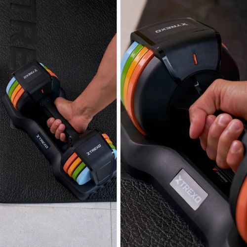 Nakládací činkaXTREXO 11,5 kg multicolor