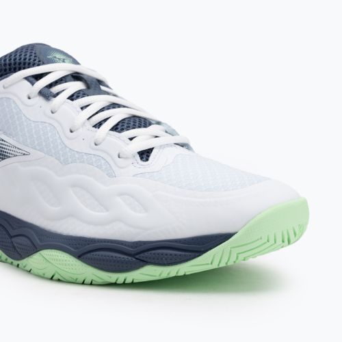Pánské tenisové boty Mizuno Wave Enforce Court AC white/ vintage indigo/ neo mint