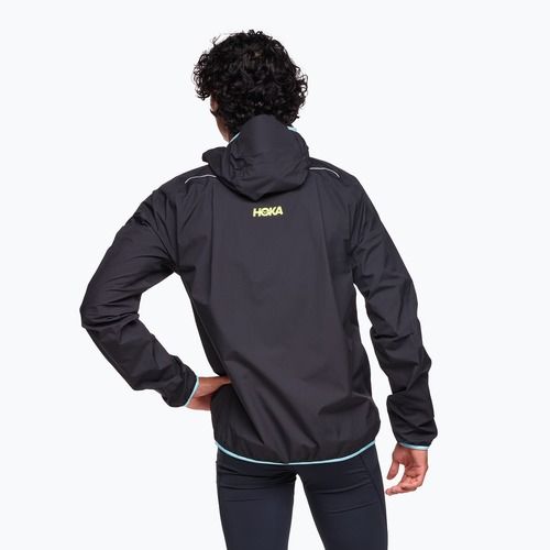 Pánská běžecká bunda HOKA Tecsky Waterproof black 