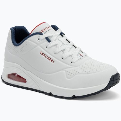 Dámské boty SKECHERS Uno Stand On Air white durabuck/navy/red trim/mesh