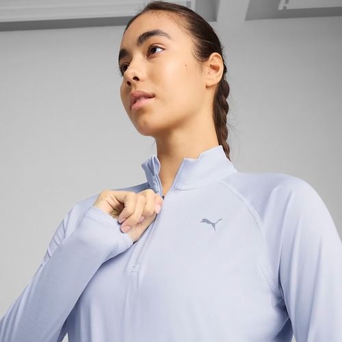 Dámská běžecká mikina PUMA Run Velocity Cloudspun 1/4 Zip cool weather/heather