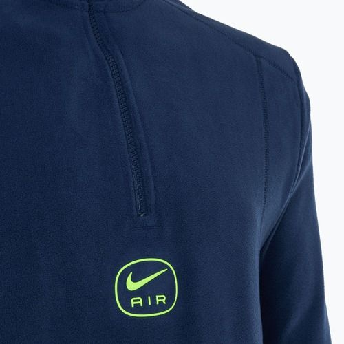 Pánské tričko Nike Swoosh Air Polar Fleece Half Zip Top midnight navy/ volt