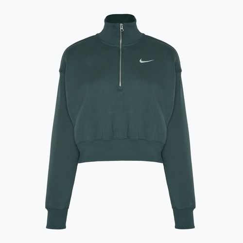 Dámská mikina Nike Sportswear Phoenix Fleece 1/2 Zip Cropped vintage green/ sail