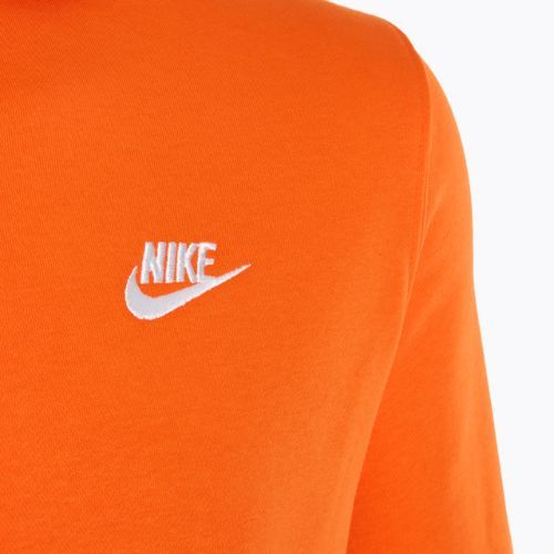 Pánská mikina Nike Sportswear Club Fleece Hoodie safety orange/ safety orange/ white